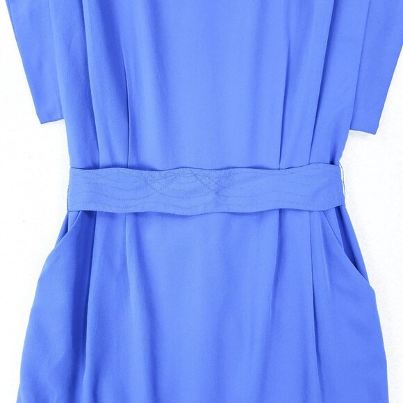 Eliza J Dress Womens 10 Blue Belted Sheath Kimono Business Casual Knee Length - Picture 3 of 14